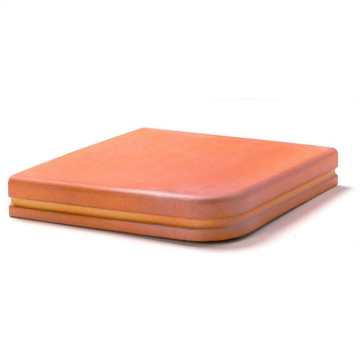 Trappeklinker Skånsk Natural Terracotta Klinker Hjørne Orange Matt 33x33 cm-0